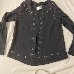 Vocal Black Eyelet Women's Blazer